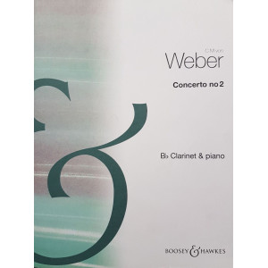 Partitura Concerto no 2 CM Von Weber for clarinet & Piano